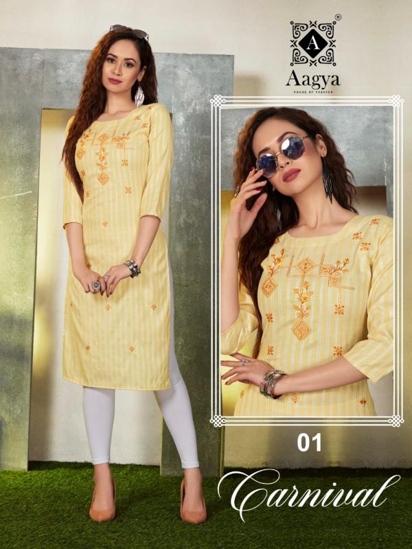 Aagya Carnival Vol 2 Rayon Casual Wear Designer Kurti Collection